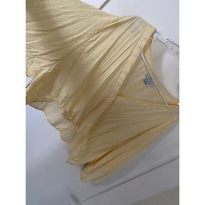 Plus size yellow crop top